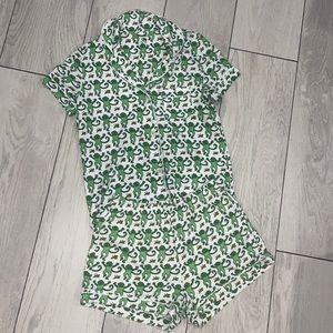 Roller rabbit, green monkey pajamas, NWOT, size XXS